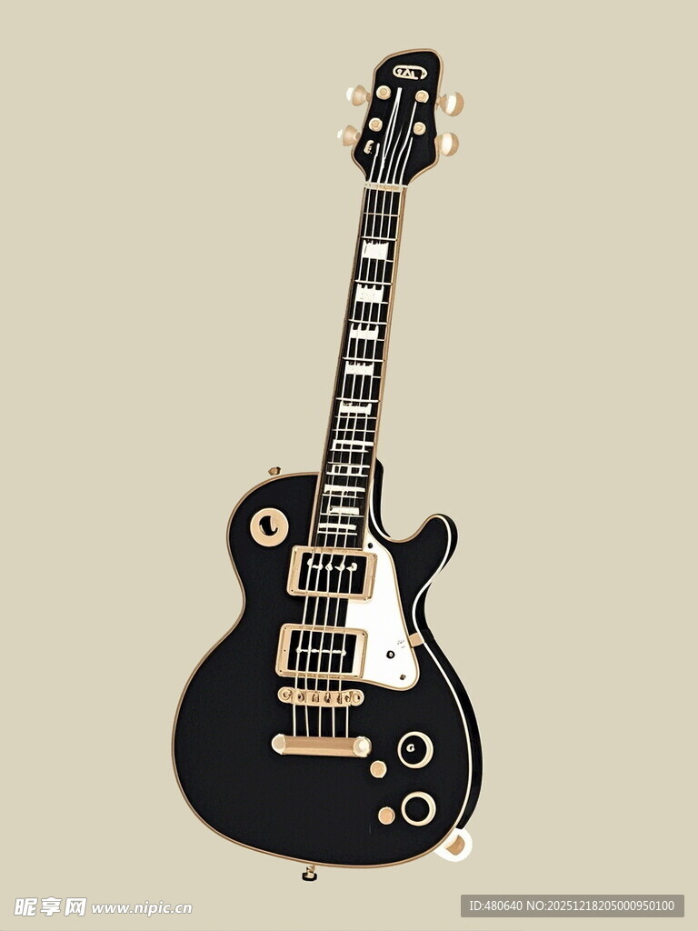 黑色电吉他展示