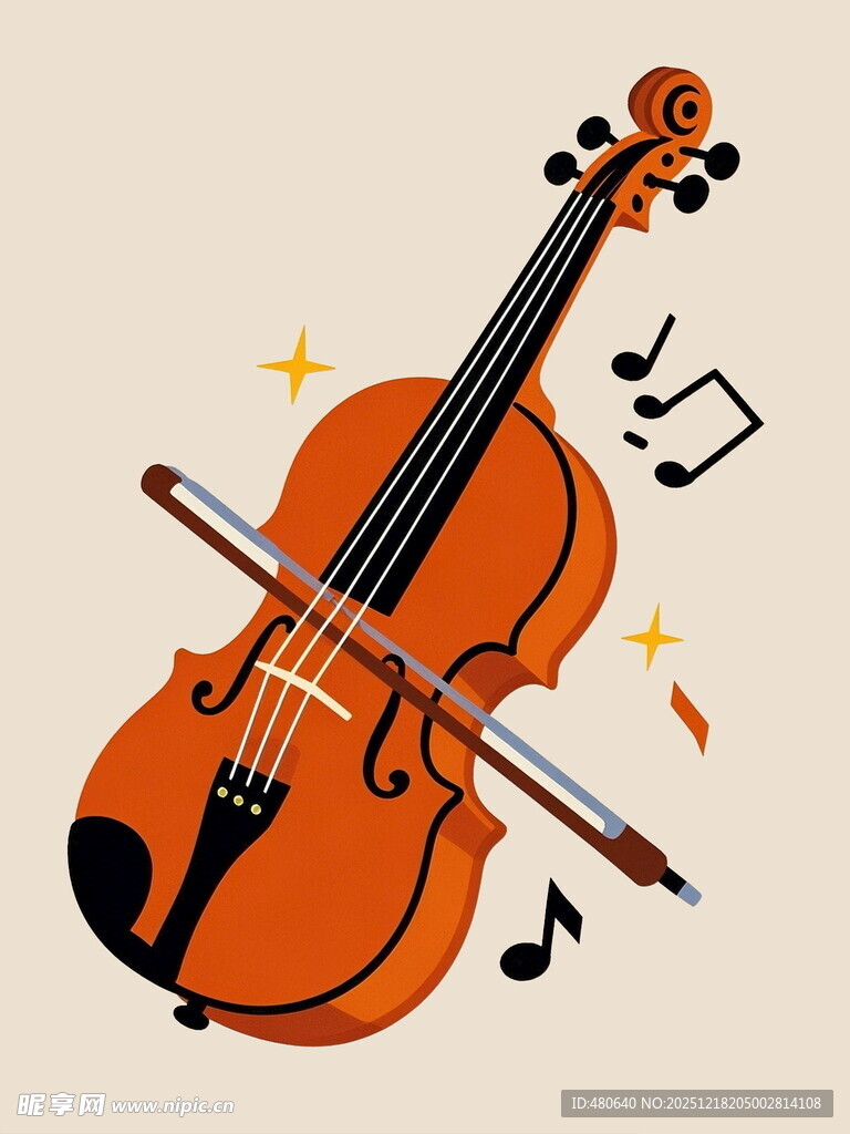 小提琴与音符的美妙组合