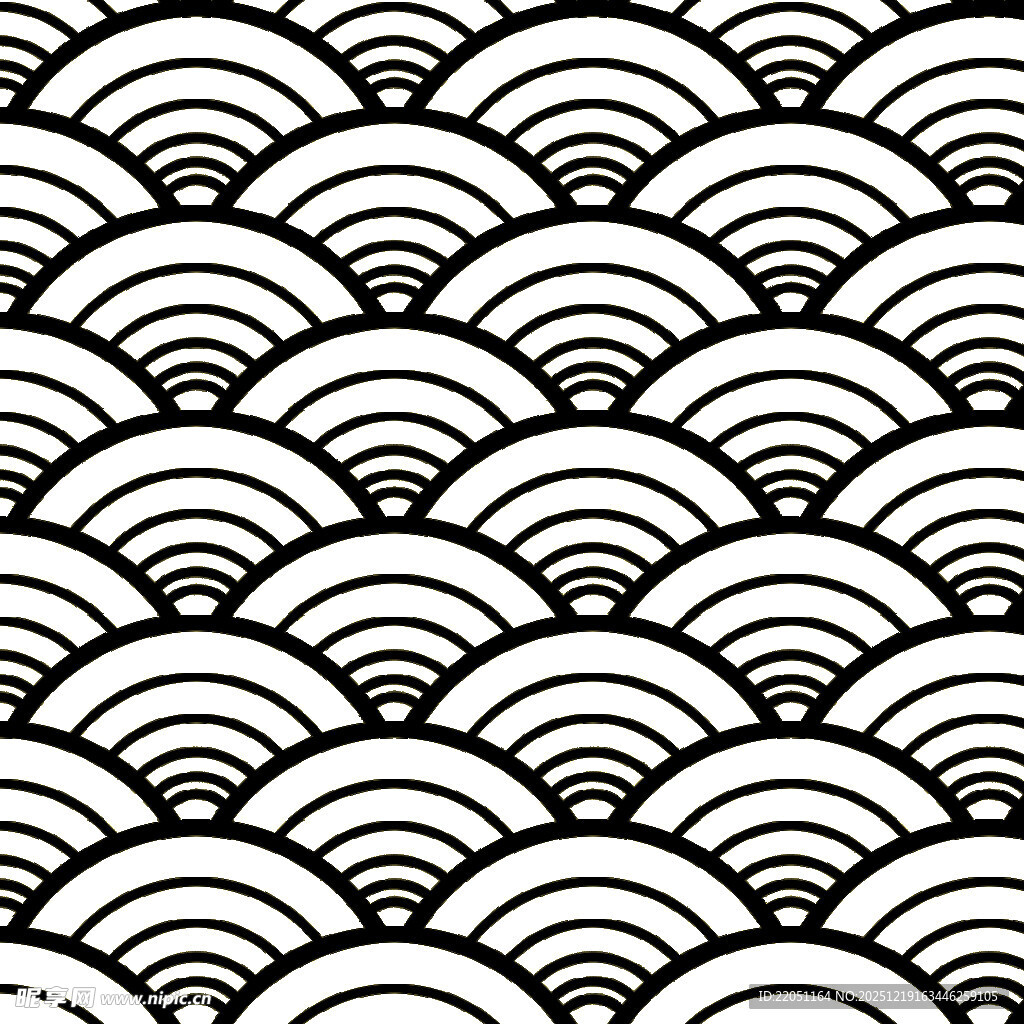 黑白波浪纹几何图案背景