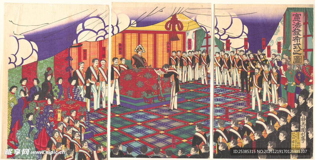 古代盛大仪式场景图