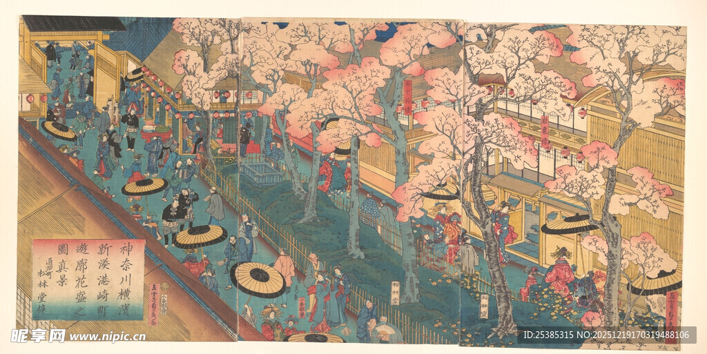 春日河畔樱花景致