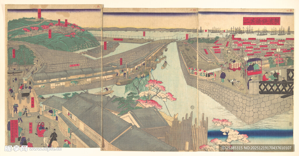 古代热闹市井场景画作