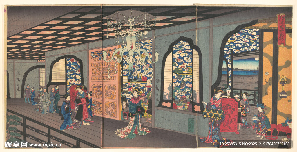 古代集市热闹场景图