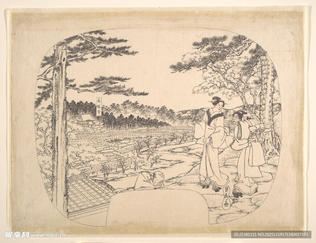 古代山水人物场景画