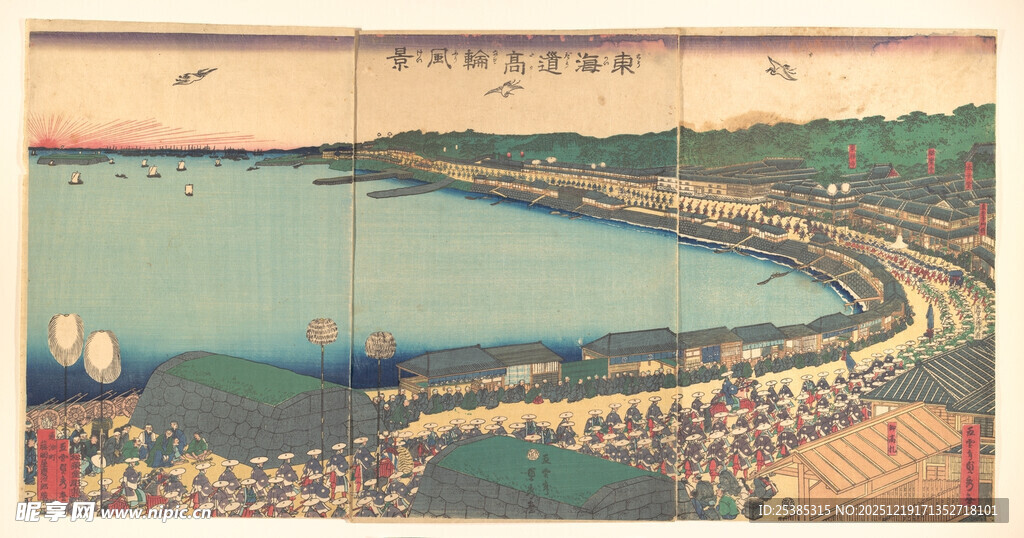 日式海港风景图