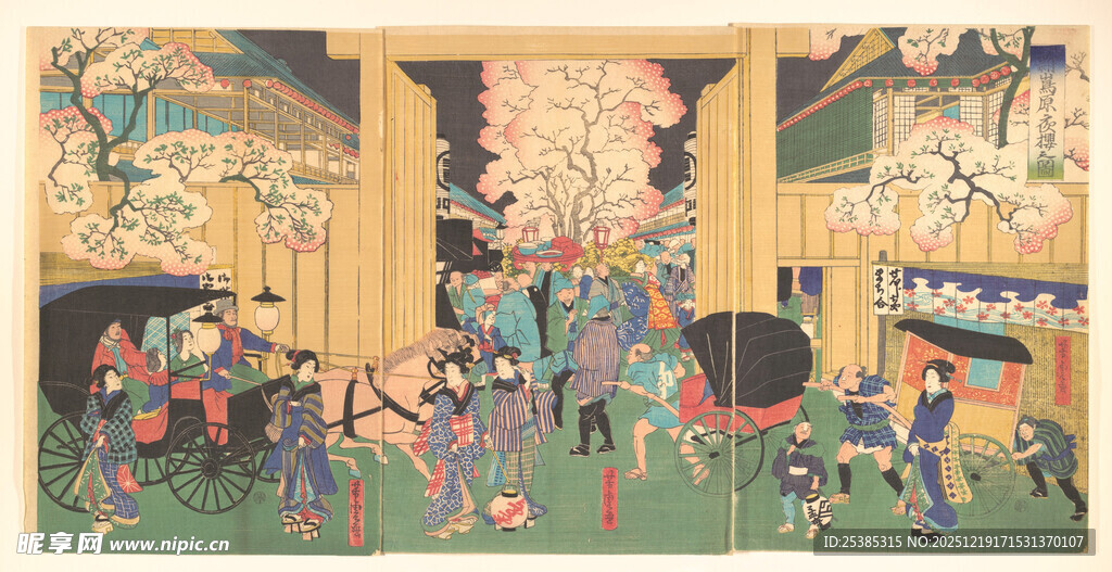 传统集市热闹场景图