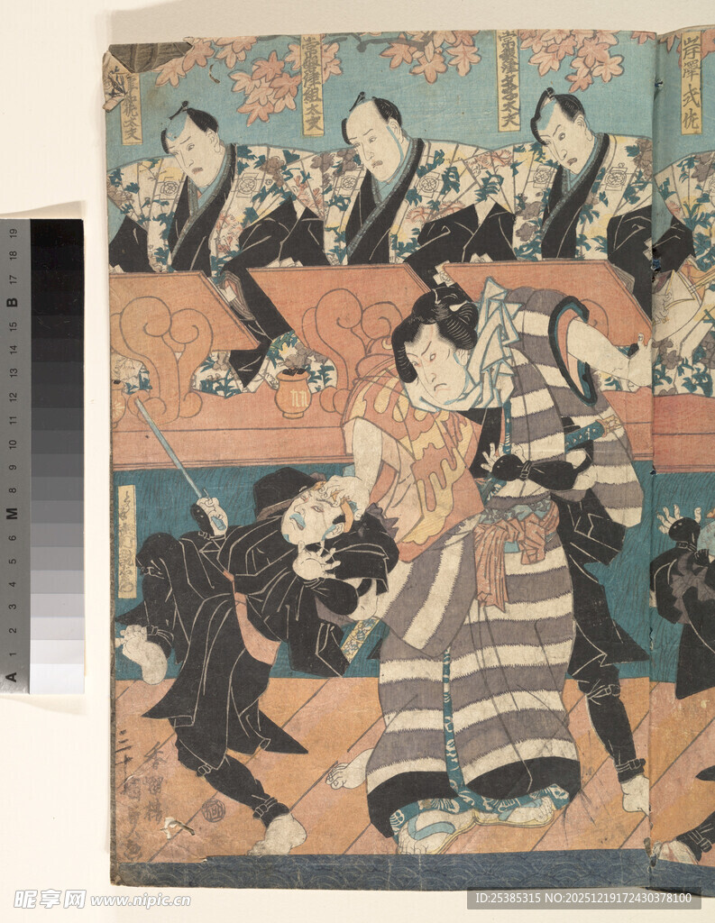 日本传统浮世绘人物场景