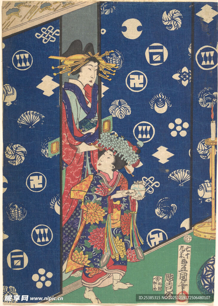 日本传统服饰人物绘