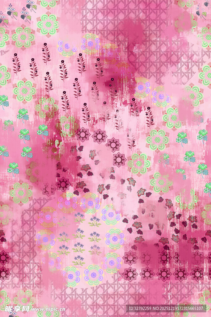 粉色梦幻波点图案背景