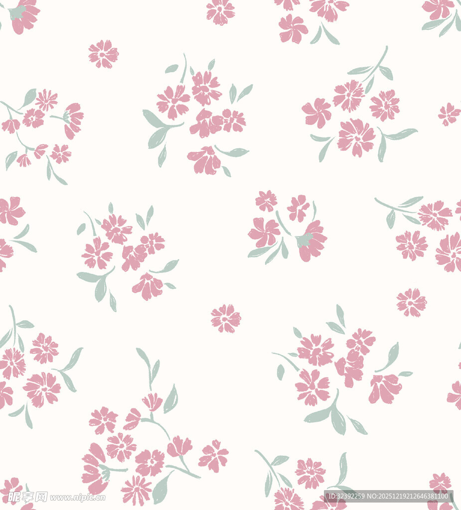 粉色碎花图案背景