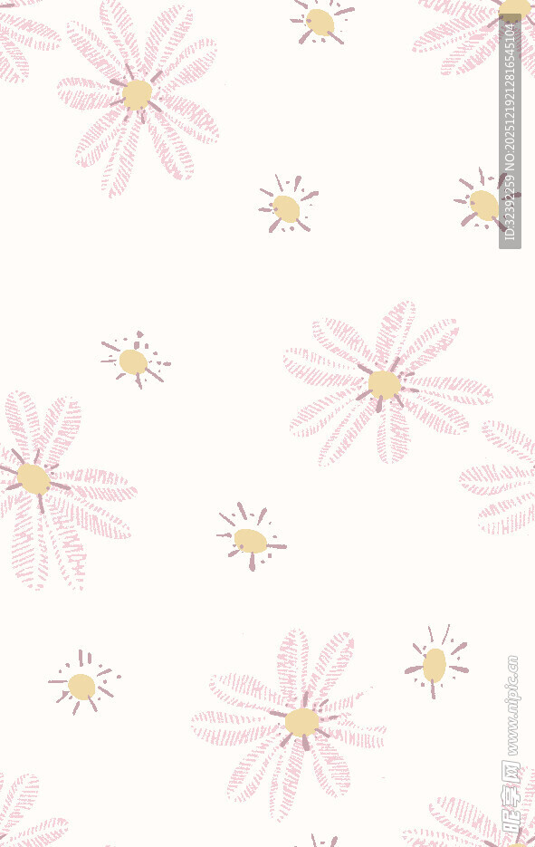 粉色花朵简约背景图案