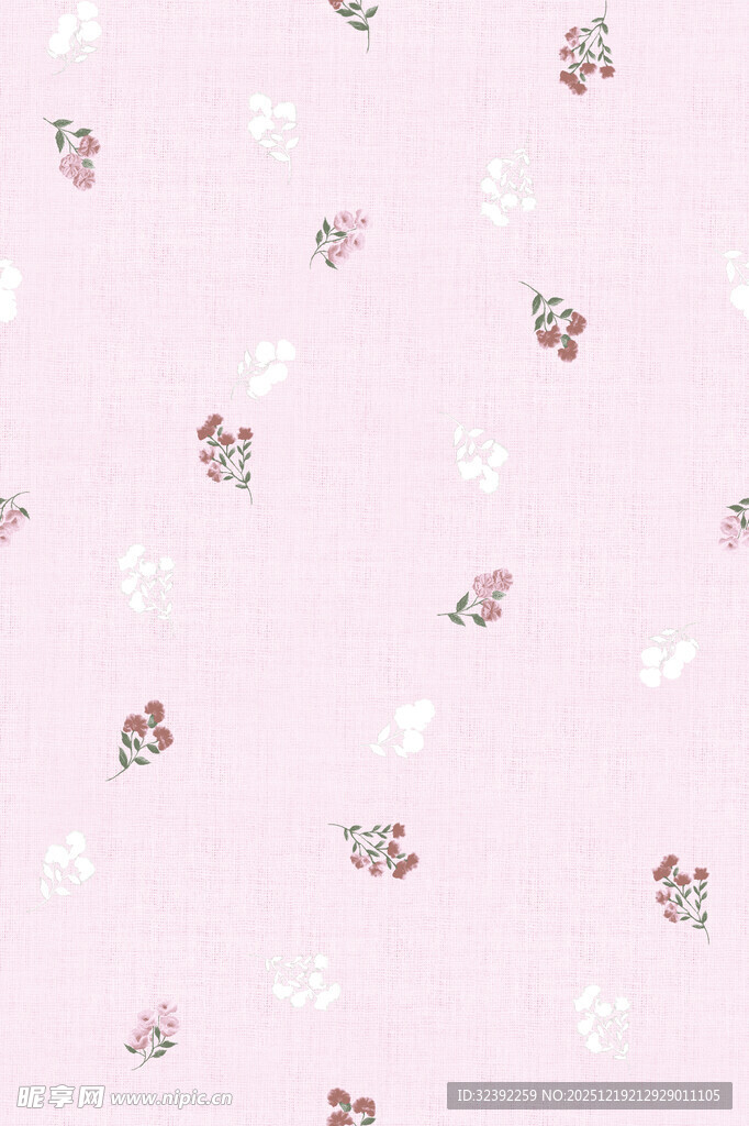 粉色碎花图案背景