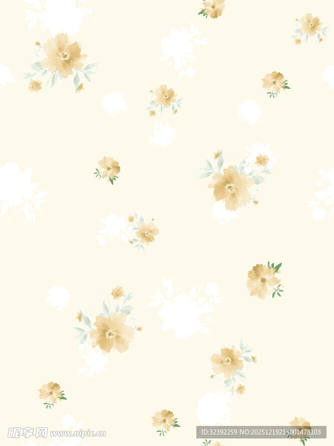 淡雅花卉图案背景