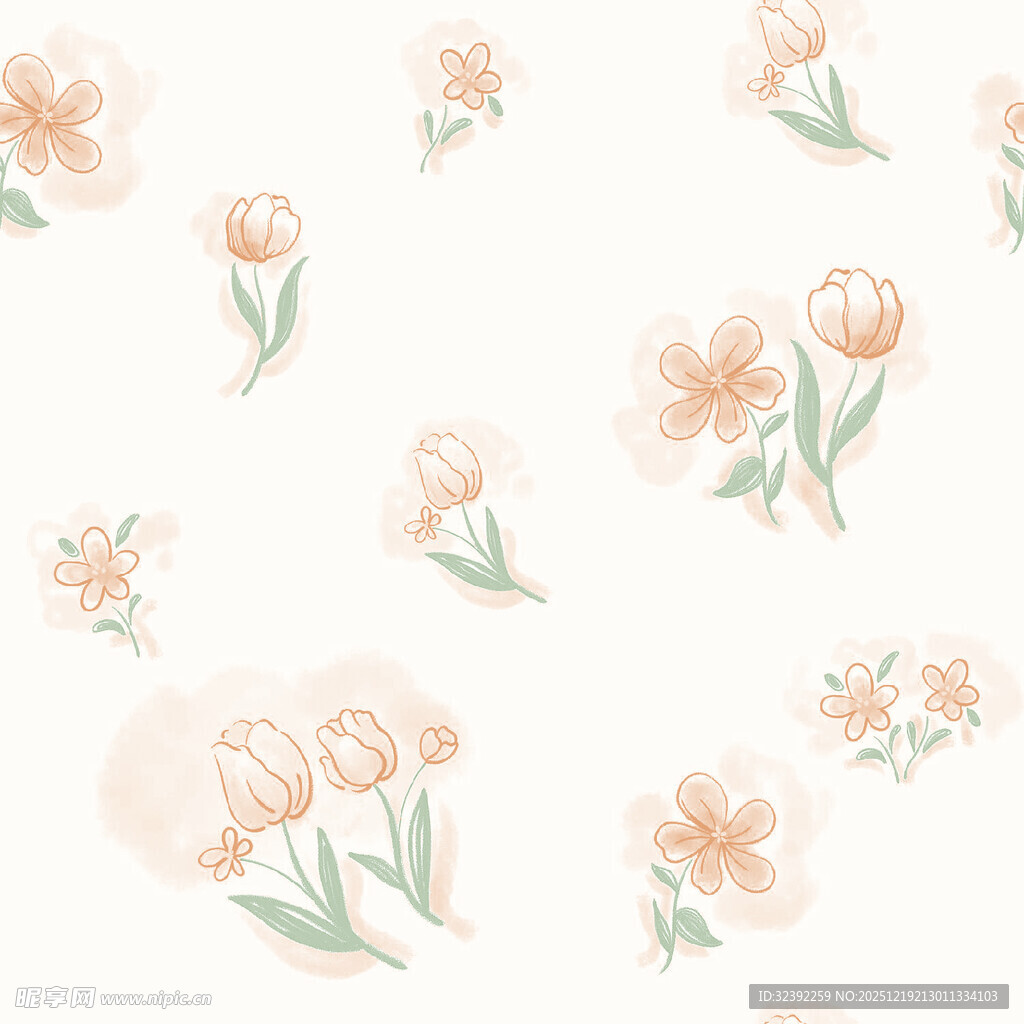 淡雅花卉图案背景