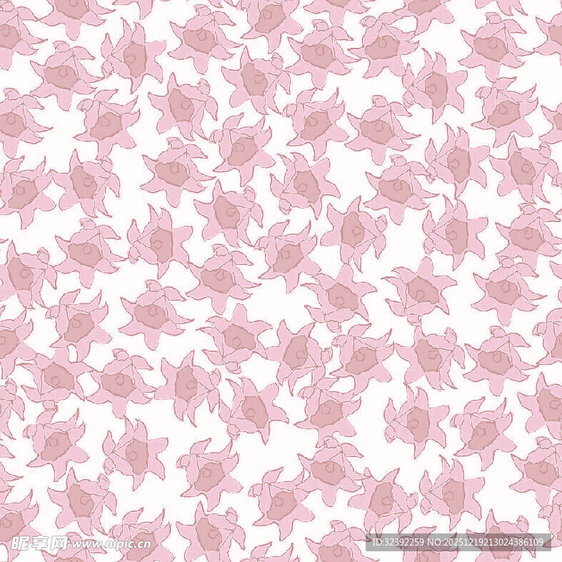粉色花卉图案背景纹理