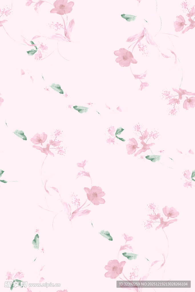粉色花卉图案背景纹理