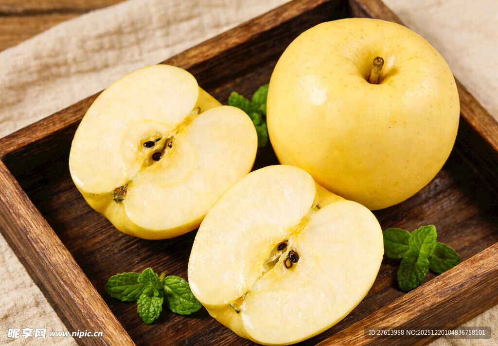 奶油富士黄苹果