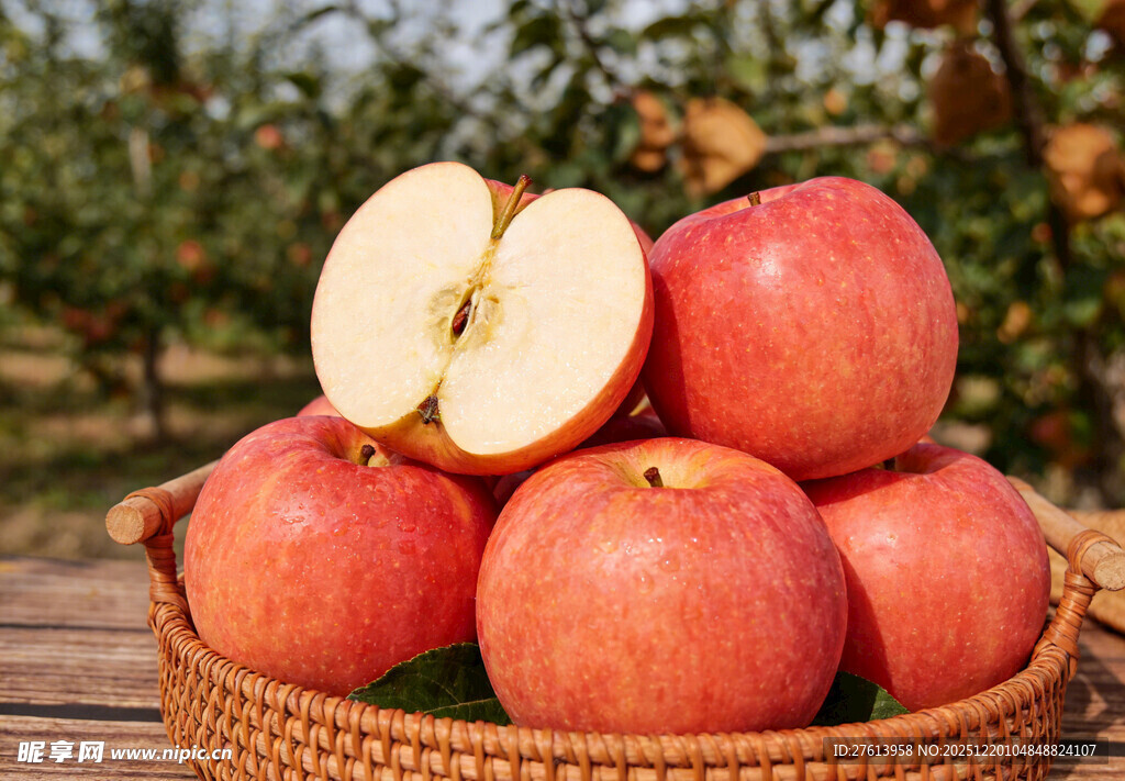 篮子里的红苹果