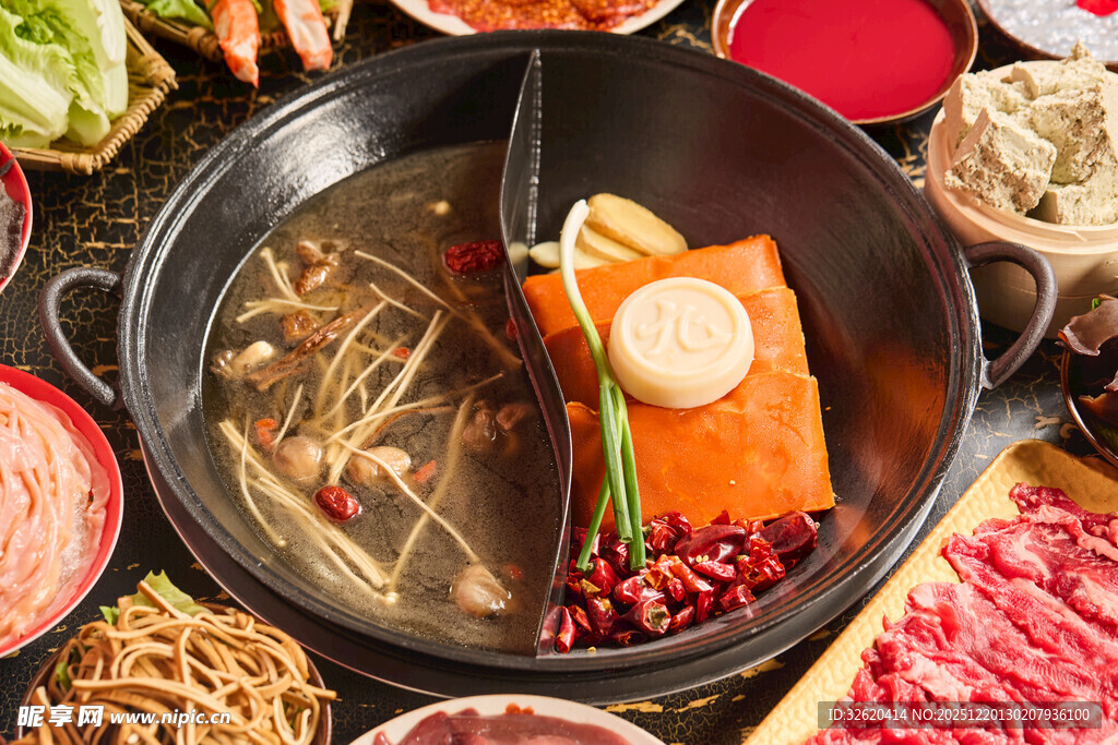 丰盛火锅食材