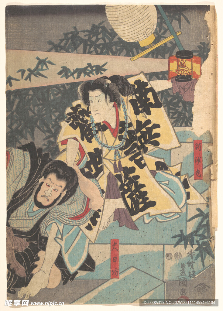 日本浮世绘人物场景画面