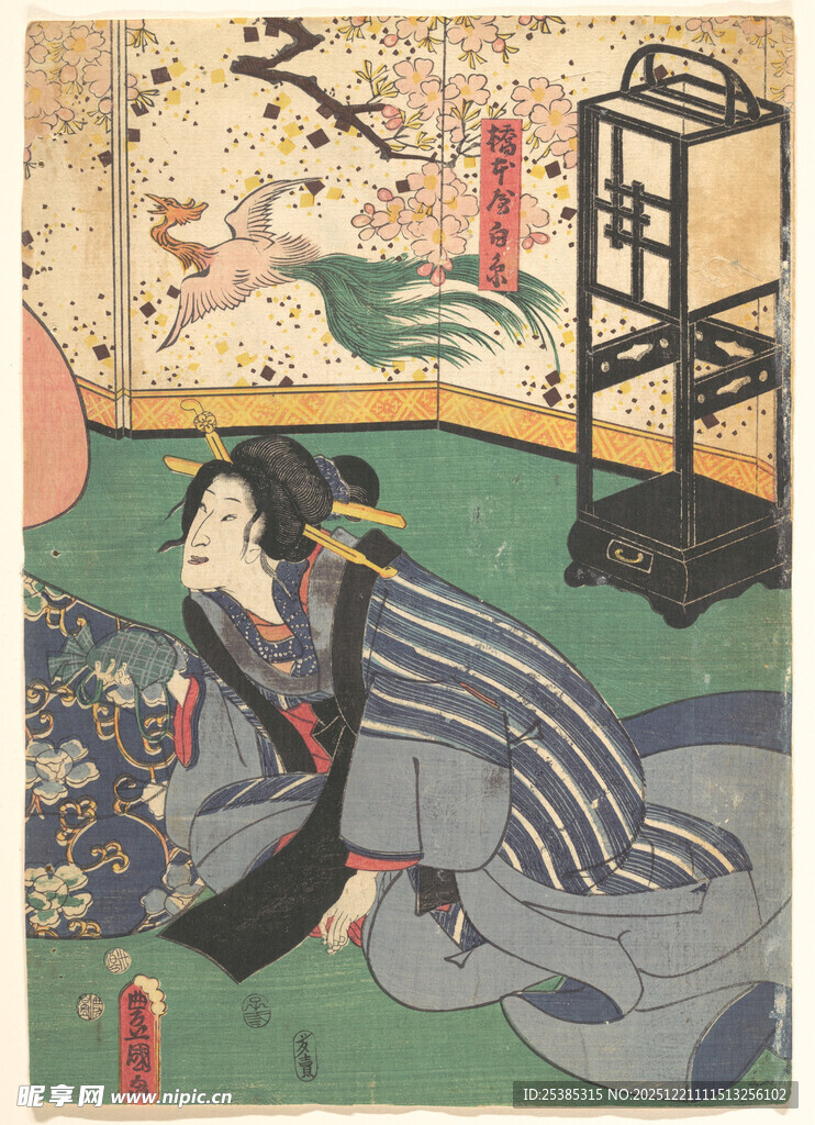 日本传统绘画中的人物场景