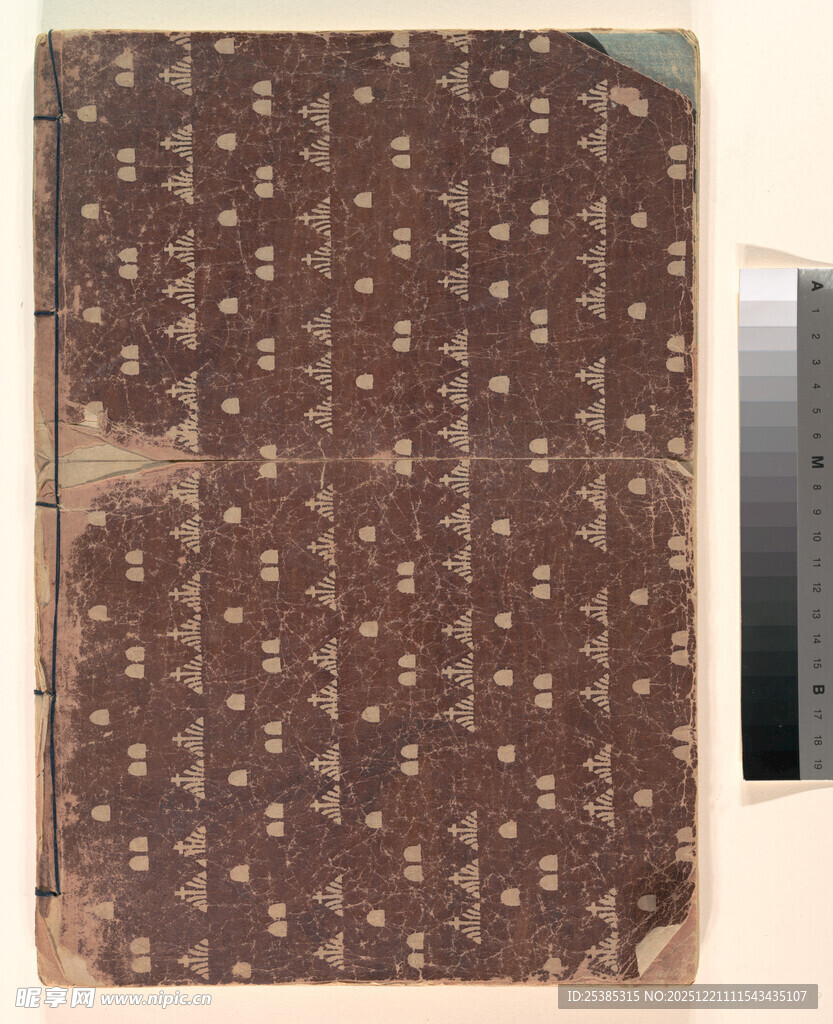 复古花纹旧皮革封面