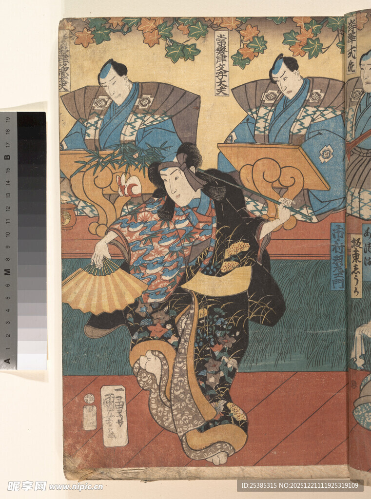 日本浮世绘人物场景画作