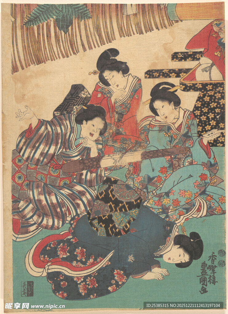 日本传统艺伎聚会场景