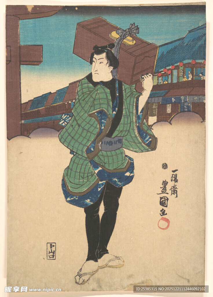 身着和服的日本传统人物