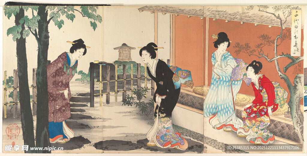 日本传统室内场景画面