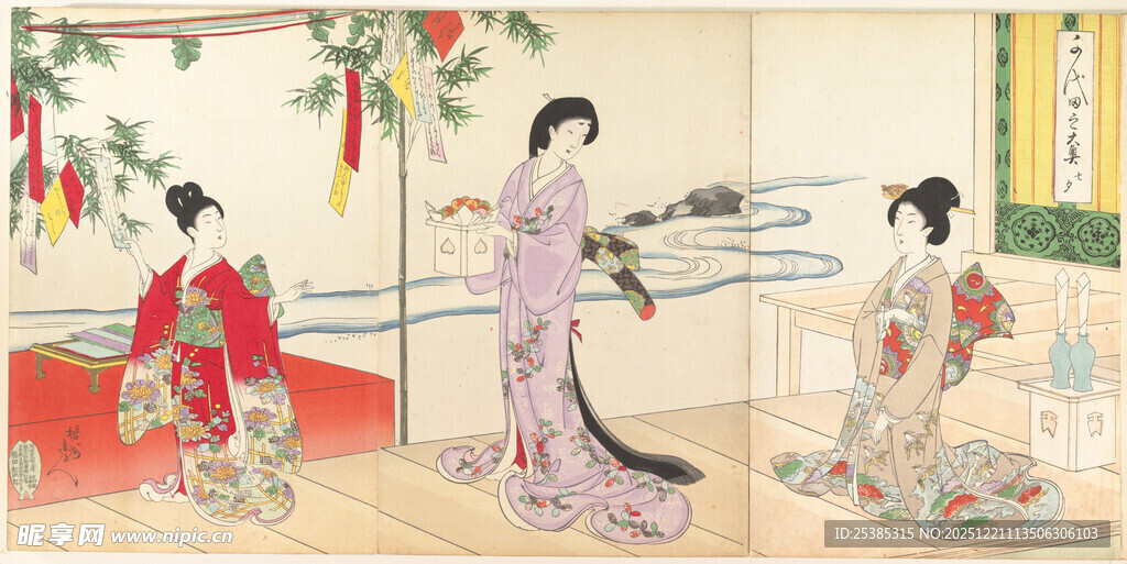 古代女子室内优雅生活场景