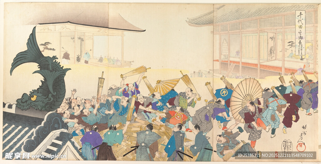 古代战场厮杀场景