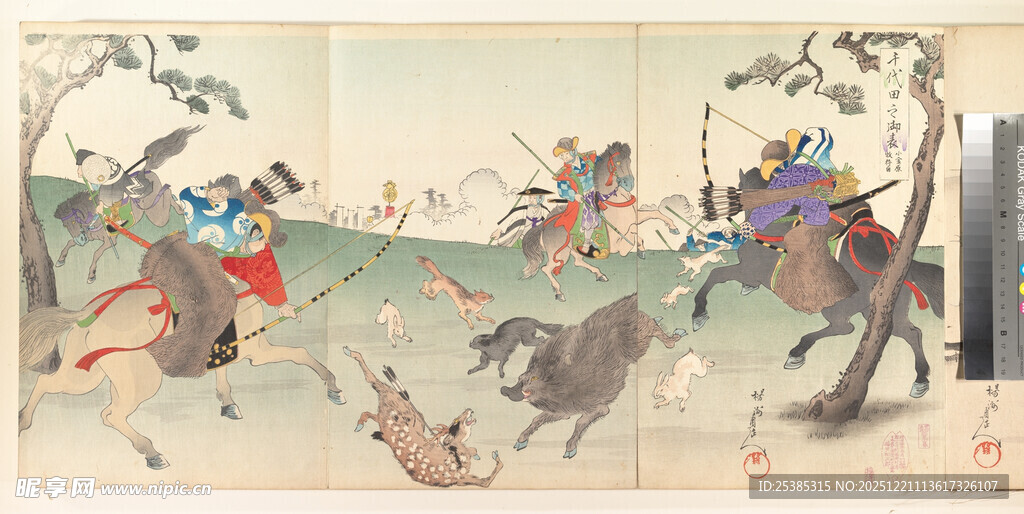 古代狩猎场景绘画