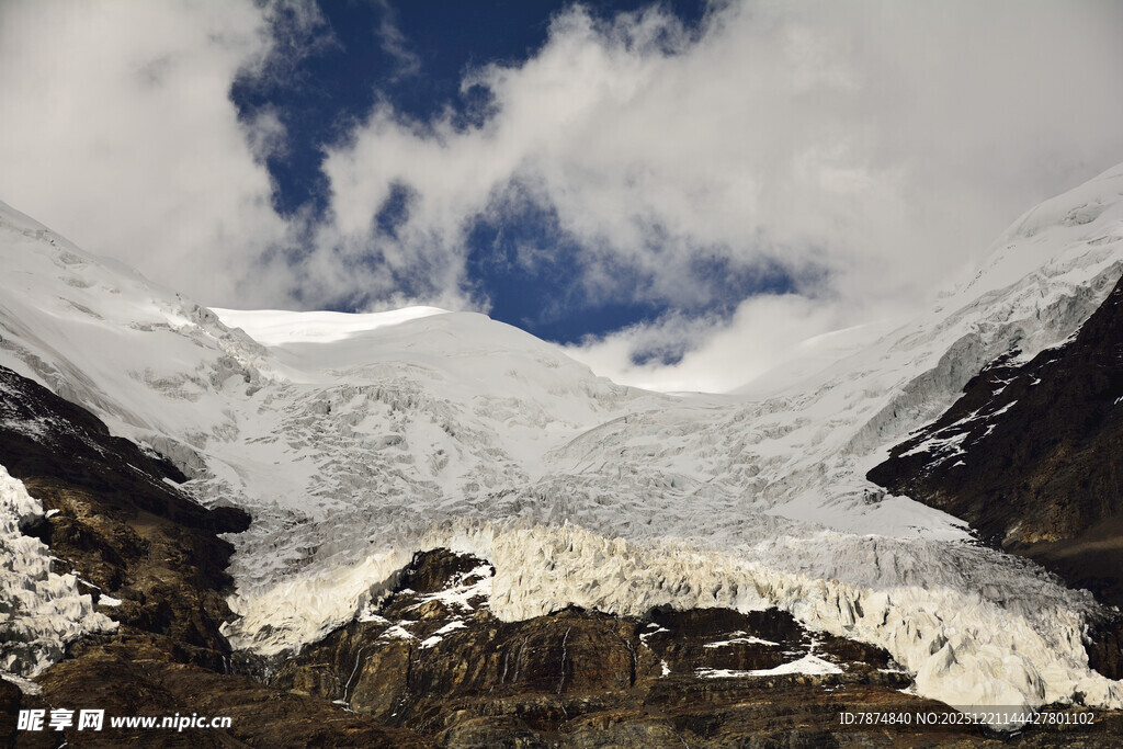 壮丽雪山冰川景观