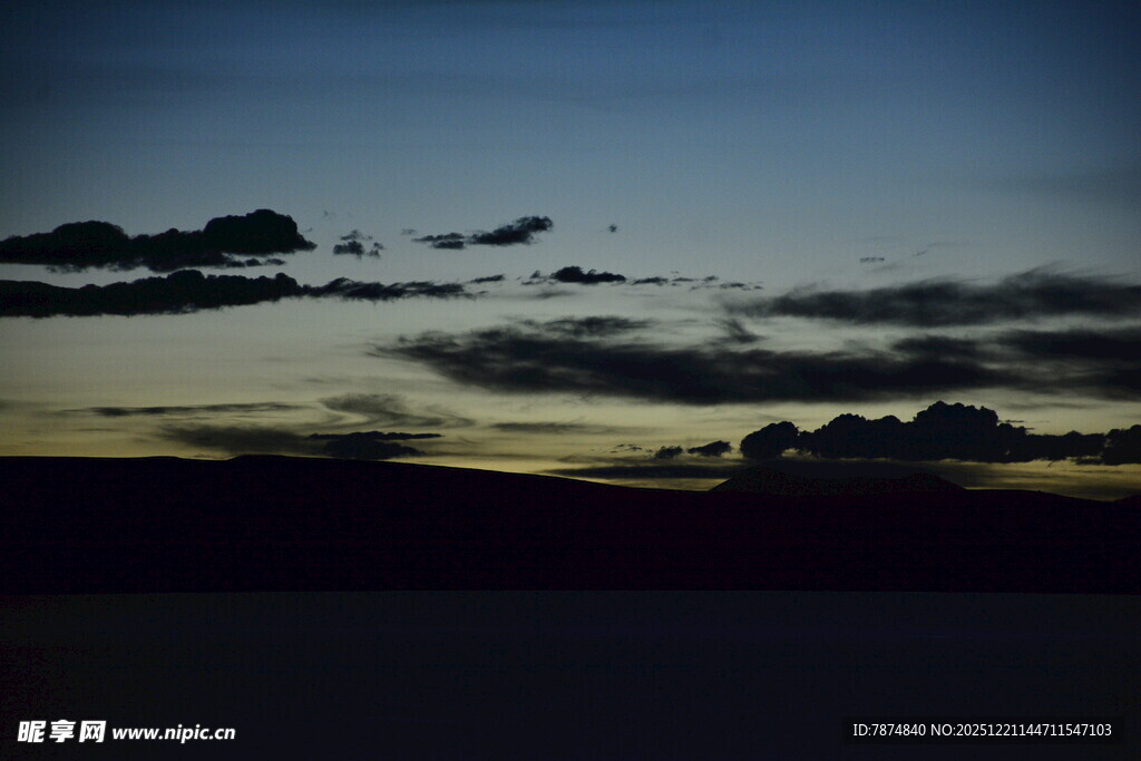 黄昏时分的天空美景