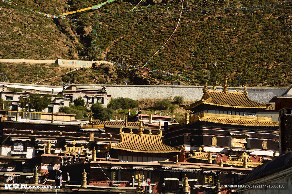 藏式建筑村落景观