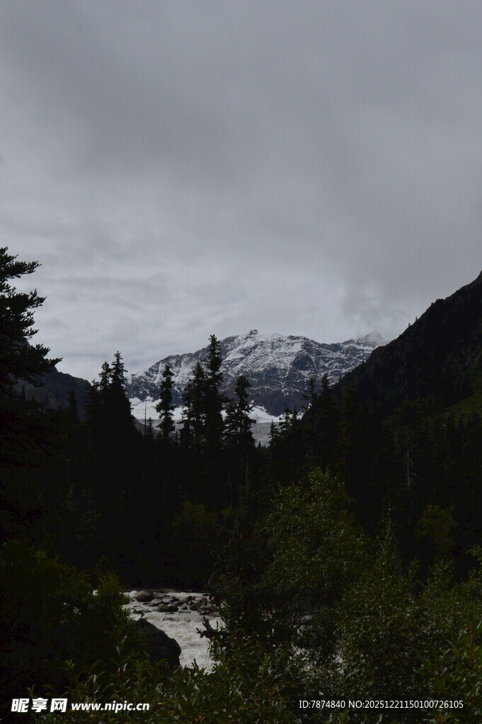 山间云雾缭绕的自然美景