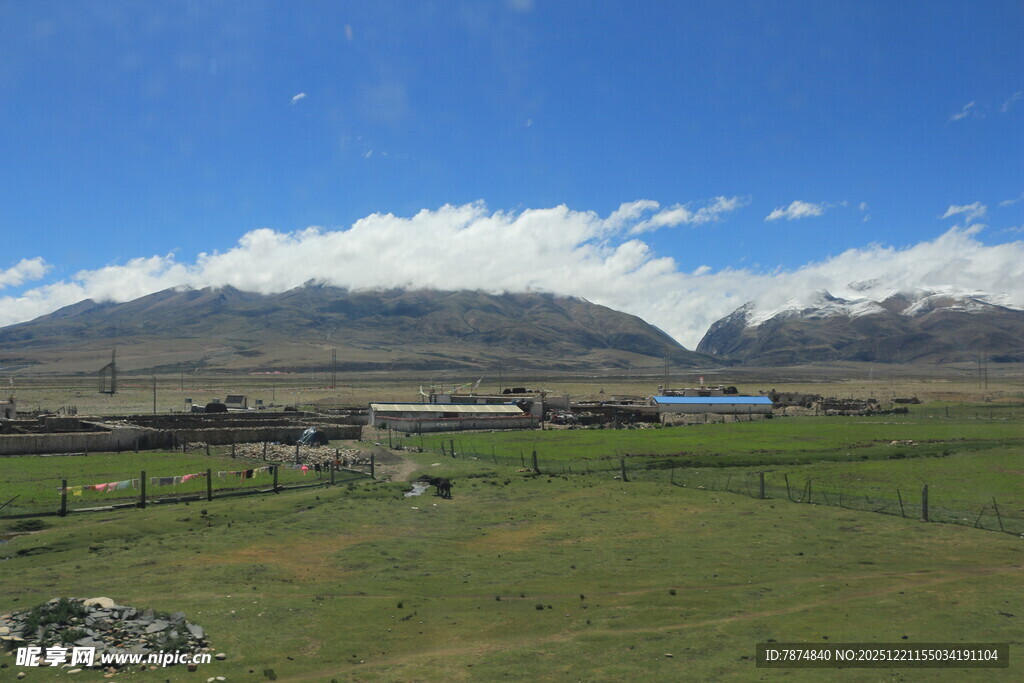 草原远山风光美景