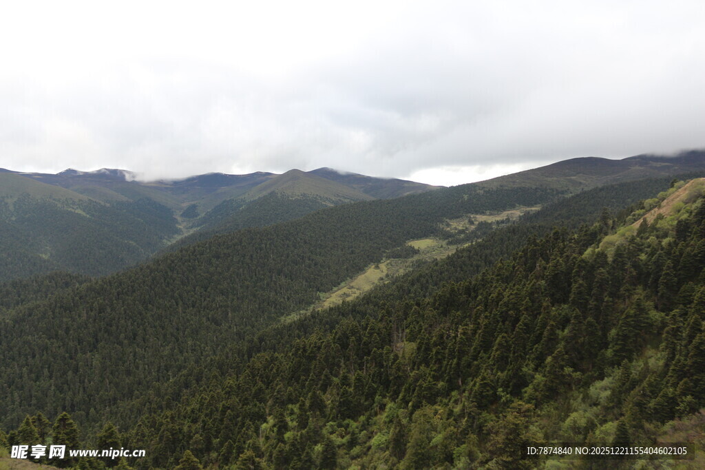 山峦叠翠的壮阔自然景观