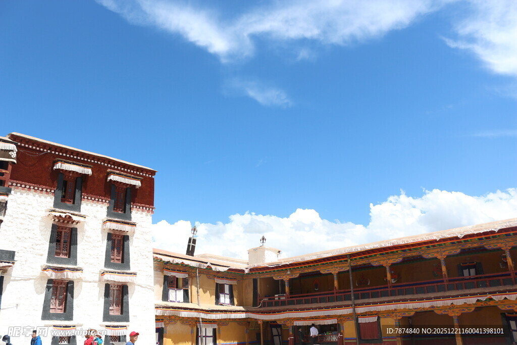 藏式风格建筑庭院景观