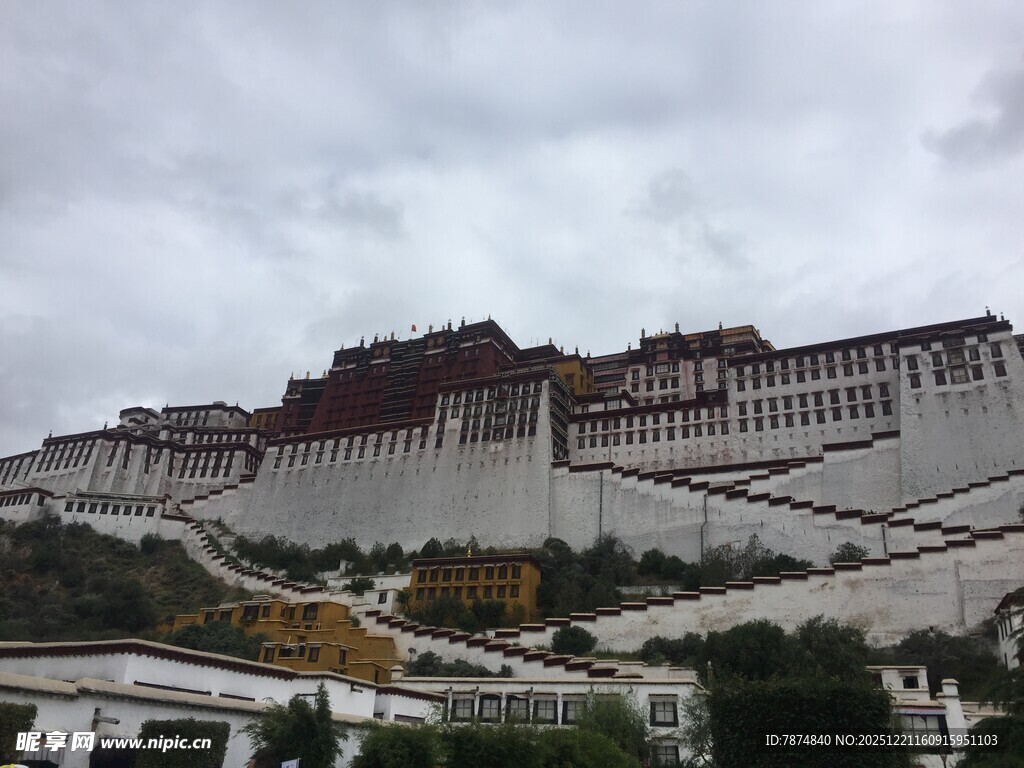 雄伟布达拉宫俯瞰景象