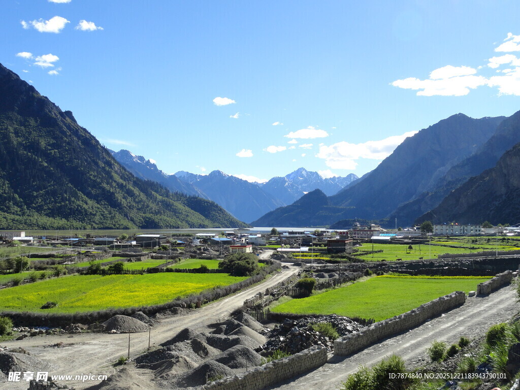 山间绿野乡村风光美景