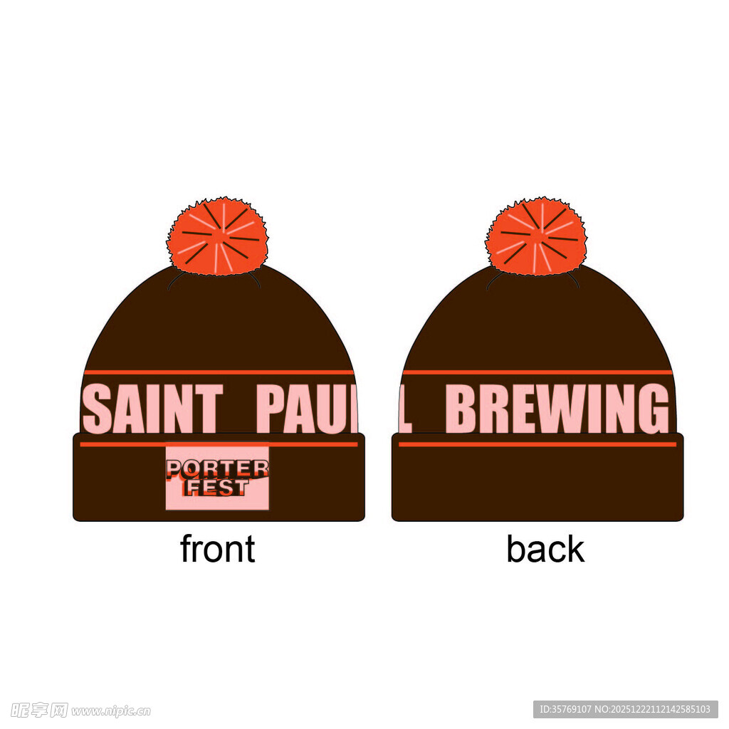 圣保罗酿造厂针织帽设计图