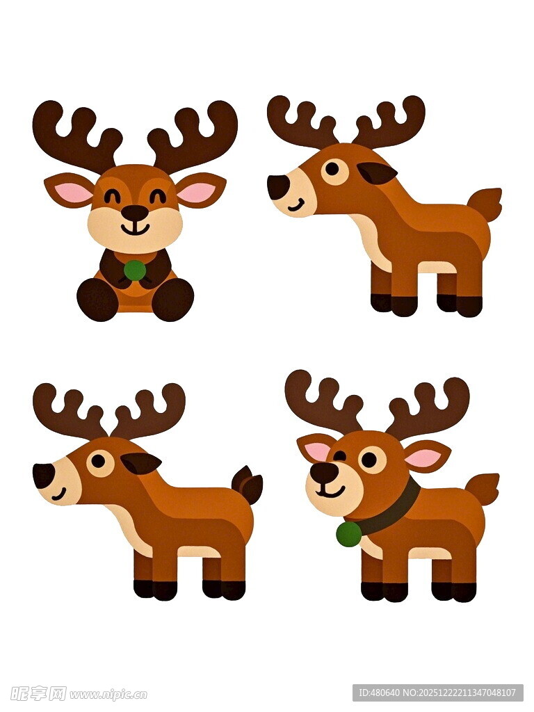 可爱卡通小鹿形象集合
