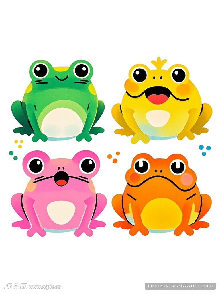 多彩青蛙卡通形象
