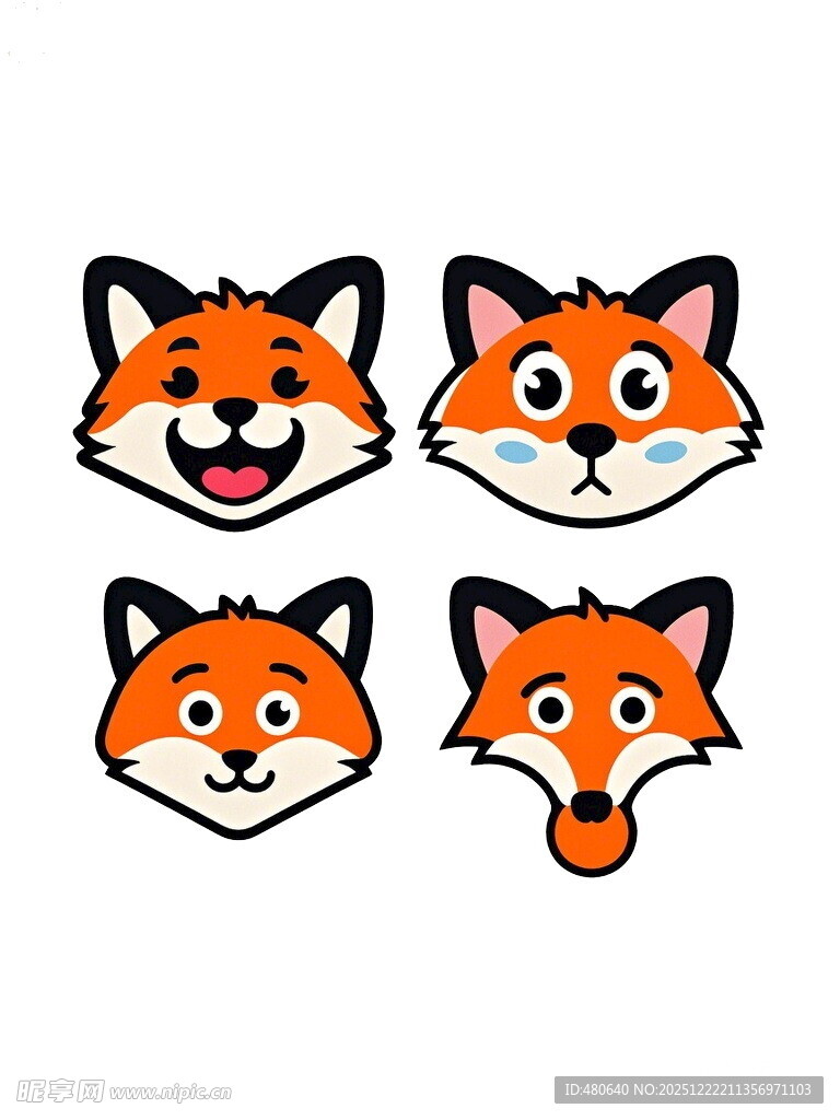 可爱狐狸表情集合