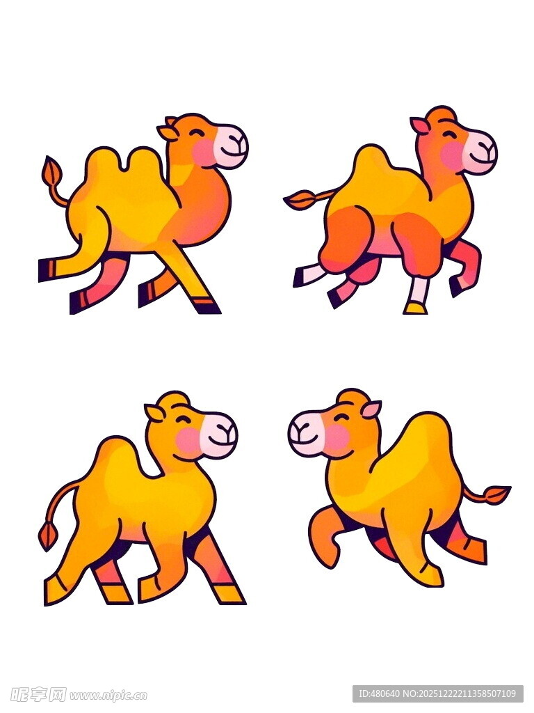 奔跑的骆驼卡通形象