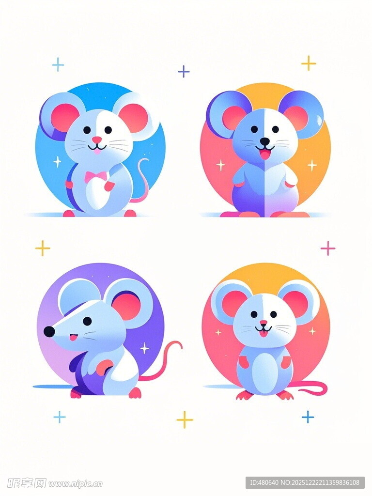 可爱卡通小老鼠图案集合