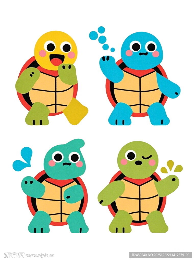 可爱卡通乌龟形象集合