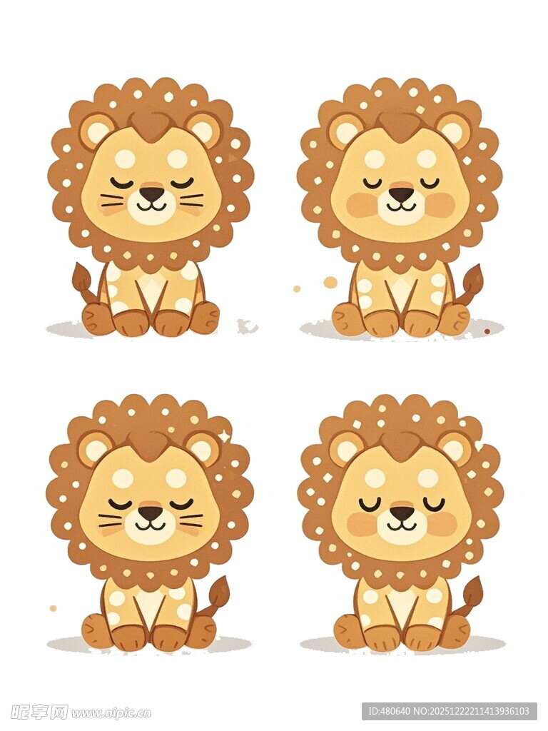 可爱卡通狮子形象集合